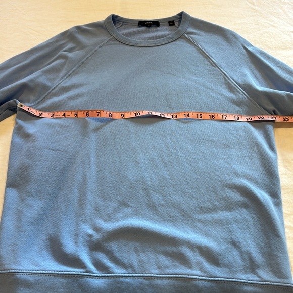 Vince men’s light blue cotton crewneck sweatshirt medium - Picture 3 of 6